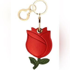 Leather Rose AirTag Keychain Or Bag Charm